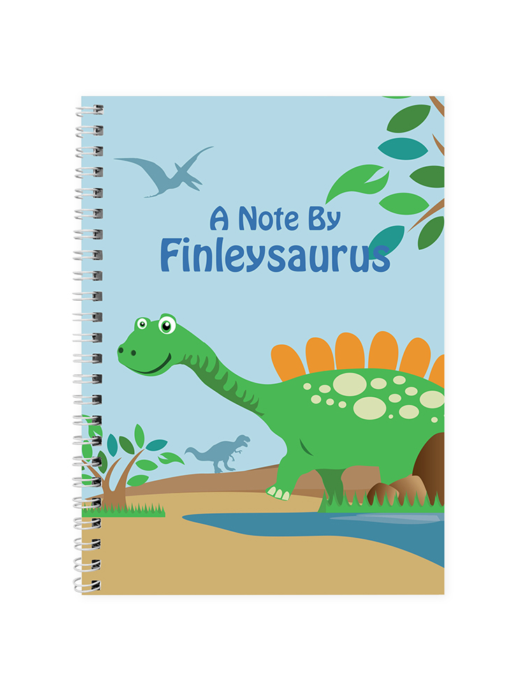 Personalised Dinosaur A5 Notebook
