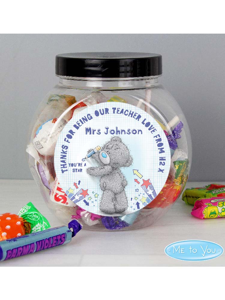 Personalised Me To You Teacher Sweets Jar