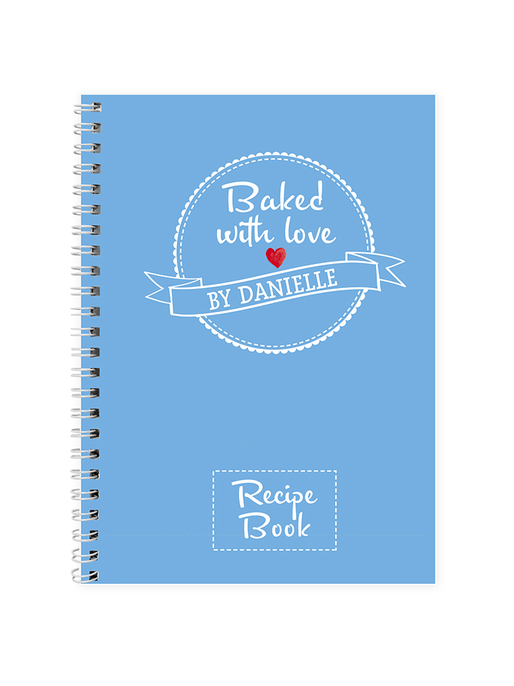 Personalised Baked With Love Recipes A5 Notebook