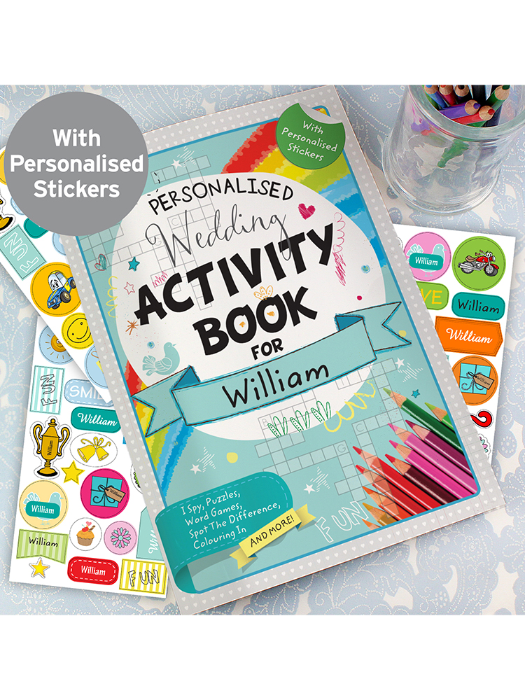 Personalised Wedding Activity Book with Stickers