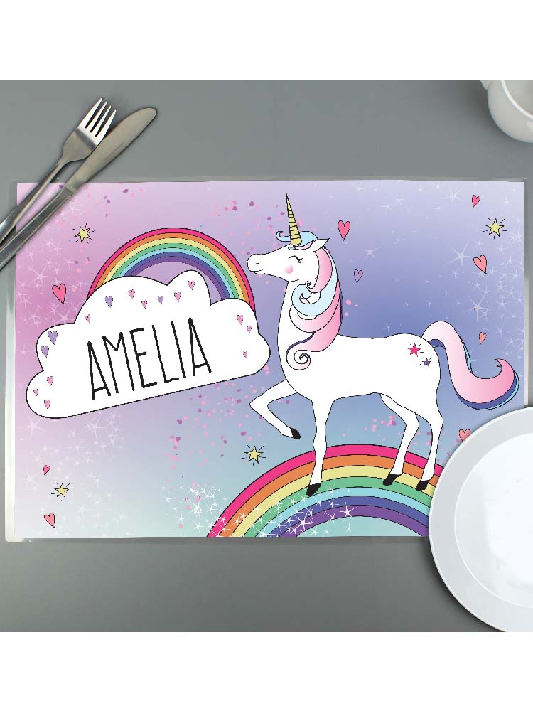 Personalised Unicorn Placemat