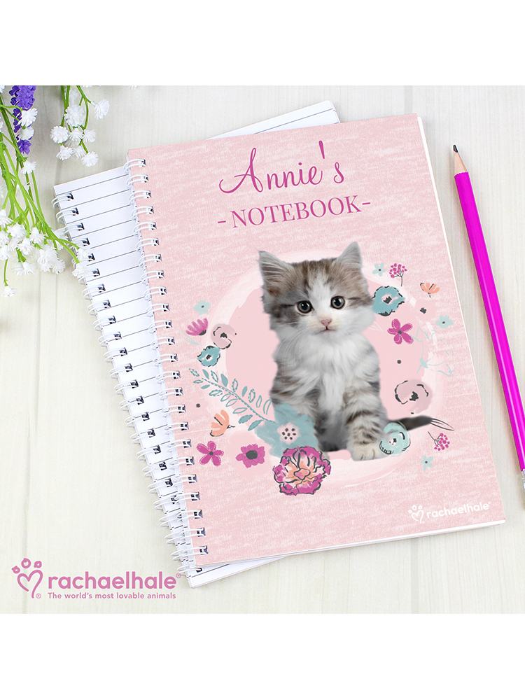 Personalised Rachael Hale Cute Kitten A5 Notebook