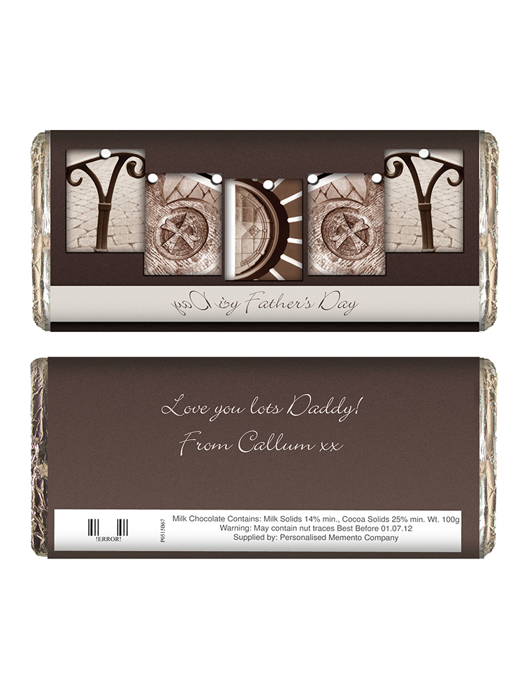 Personalised Affection Art Daddy Milk Chocolate Bar