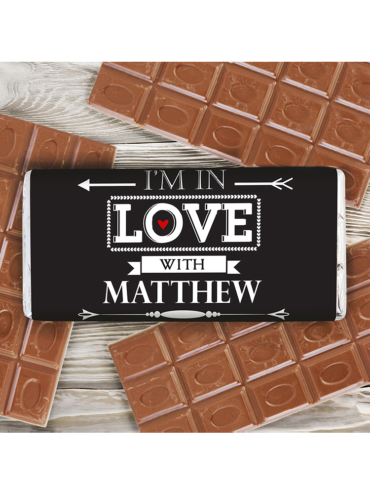 Personalised In Love With Milk Chocolate Bar