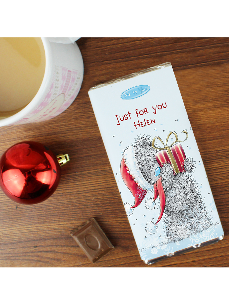 Personalised Me To You Christmas Milk Chocolate Bar