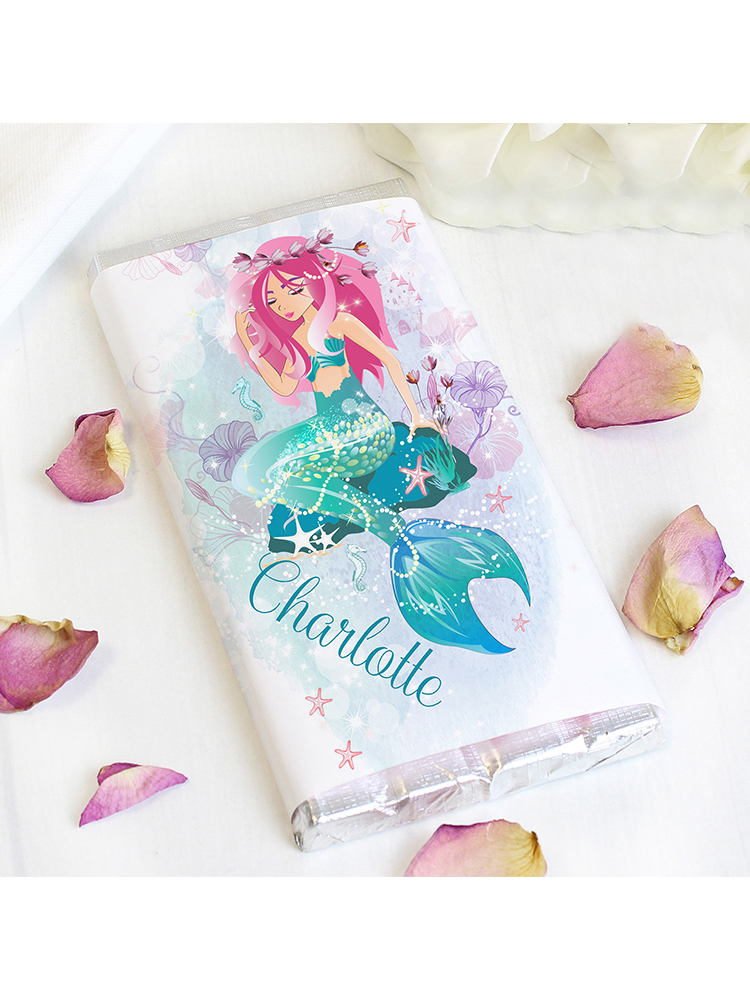 Personalised Mermaid Milk Chocolate Bar