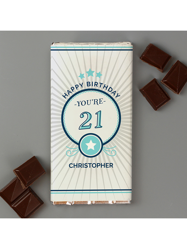 Personalised Birthday Milk Chocolate Bar