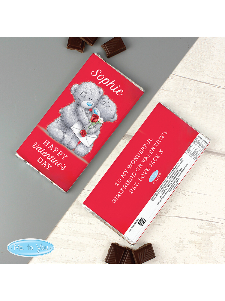Personalised Me to You Valentine Milk Chocolate Bar