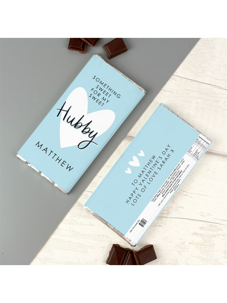 Personalised My Sweet Hubby Milk Chocolate Bar