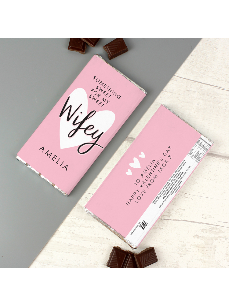 Personalised My Sweet Wifey Milk Chocolate Bar