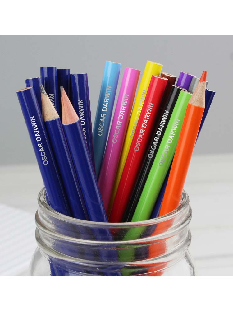 Personalised Pack of 20 HB Pencils & Colouring Pencils