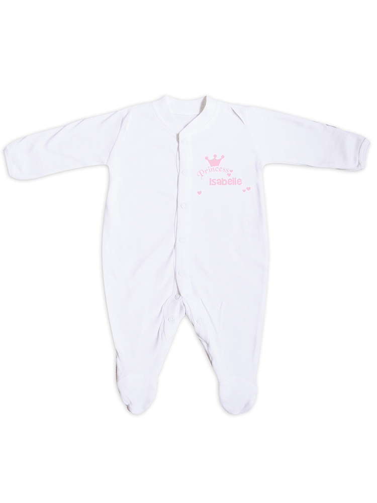 Personalised Little Princess Babygrow 0-3 Months