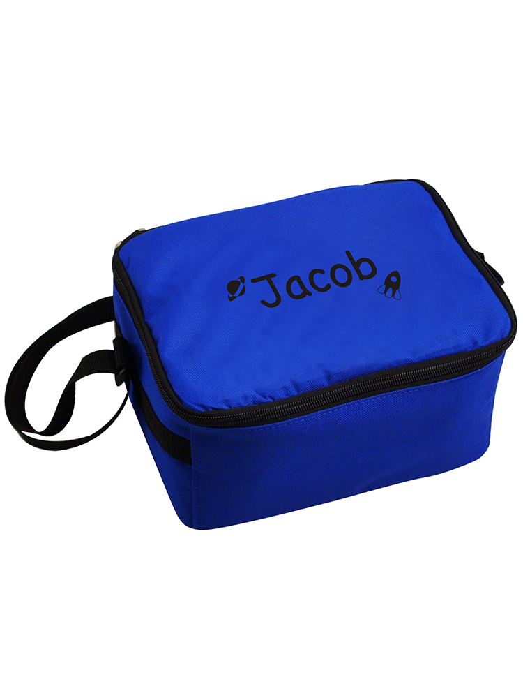 Personalised Black Rocket Lunch Bag