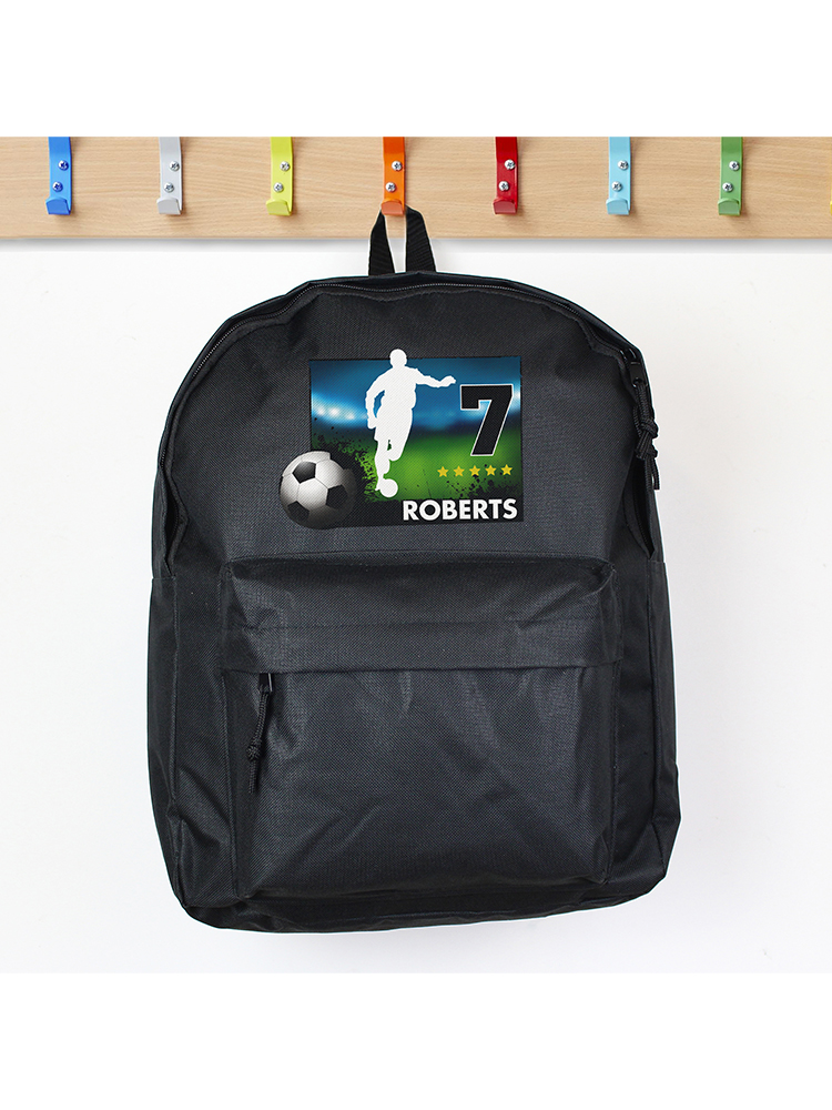 Personalised Team Player Black Backpack