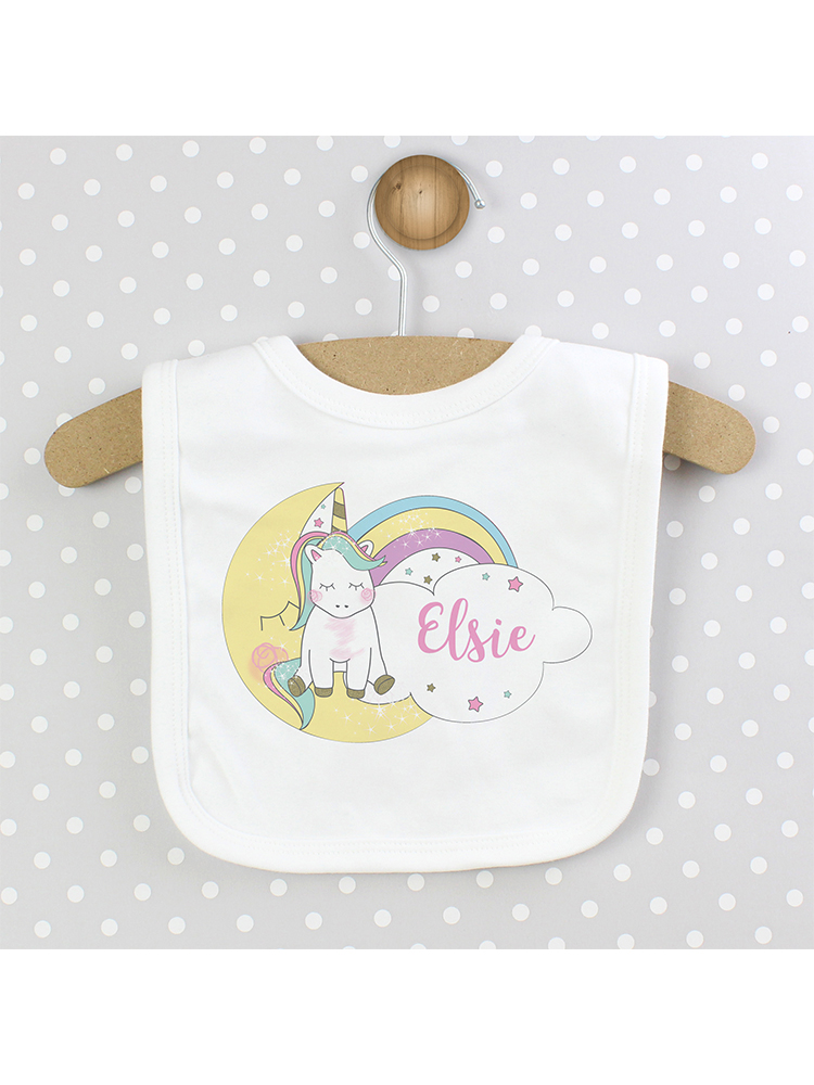 Personalised Baby Unicorn Bib