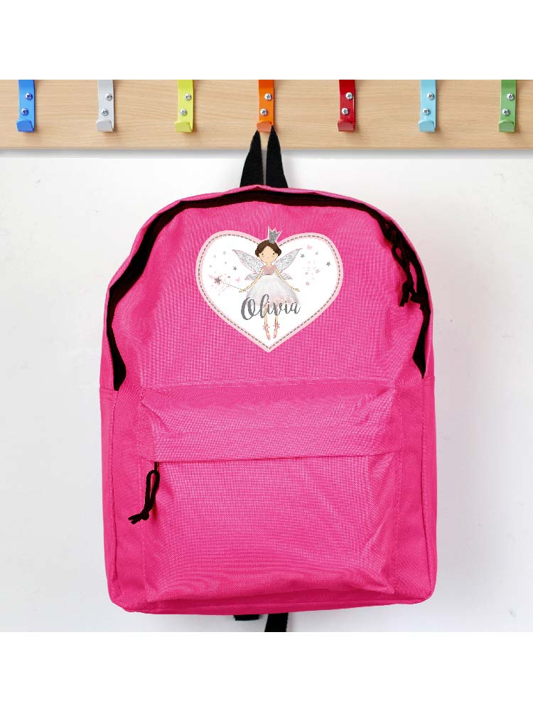 Personalised Fairy Princess Pink Backpack