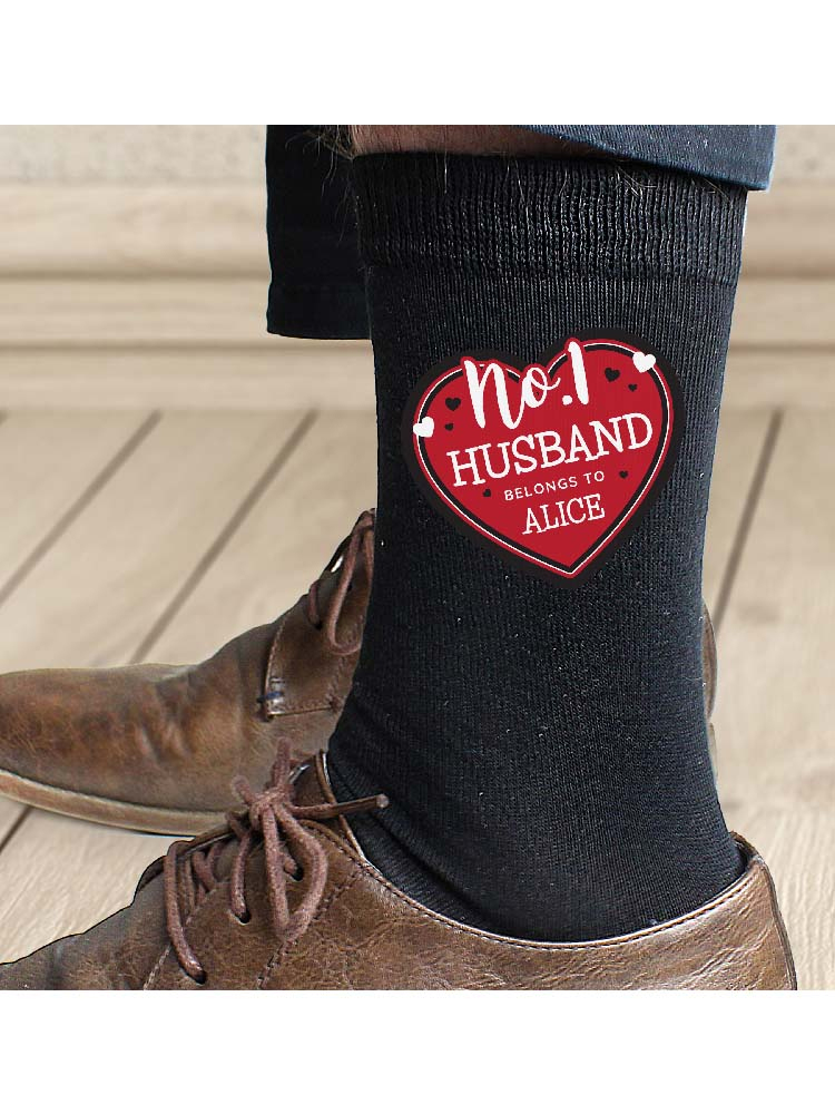 Personalised Hearts No.1 Men's Socks
