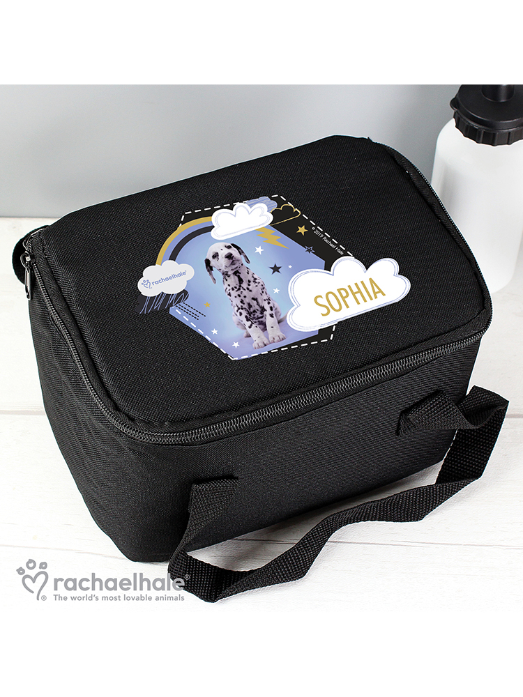 Personalised Rachael Hale Dalmatian Black Lunch Bag