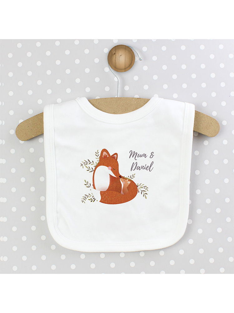 Personalised Mummy and Me Fox Bib