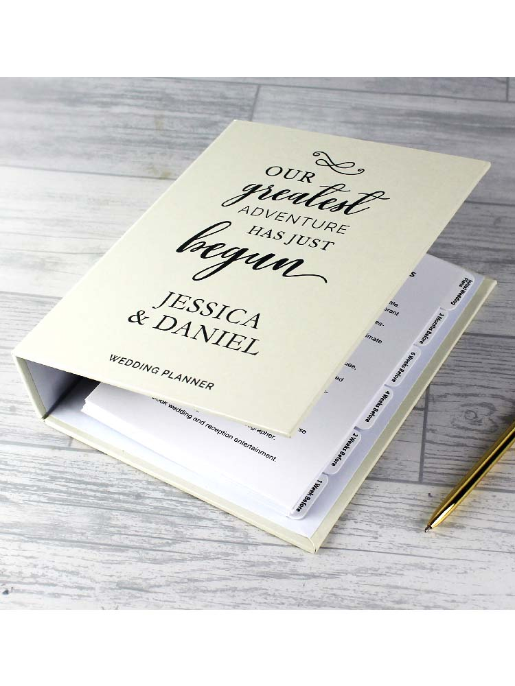 Personalised Our Greatest Adventure Wedding Planner