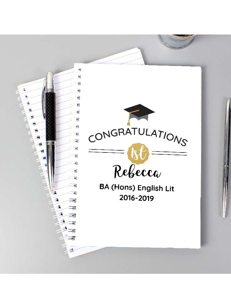 Personalised Graduation A5 Notebook