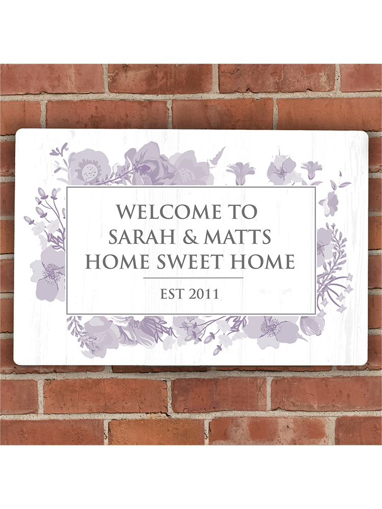 Personalised Soft Watercolour Metal Sign