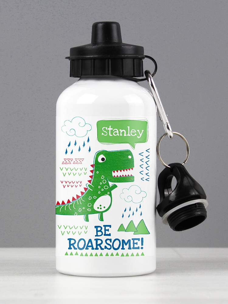 Personalised 'Be Roarsome' Dinosaur Drinks Bottle