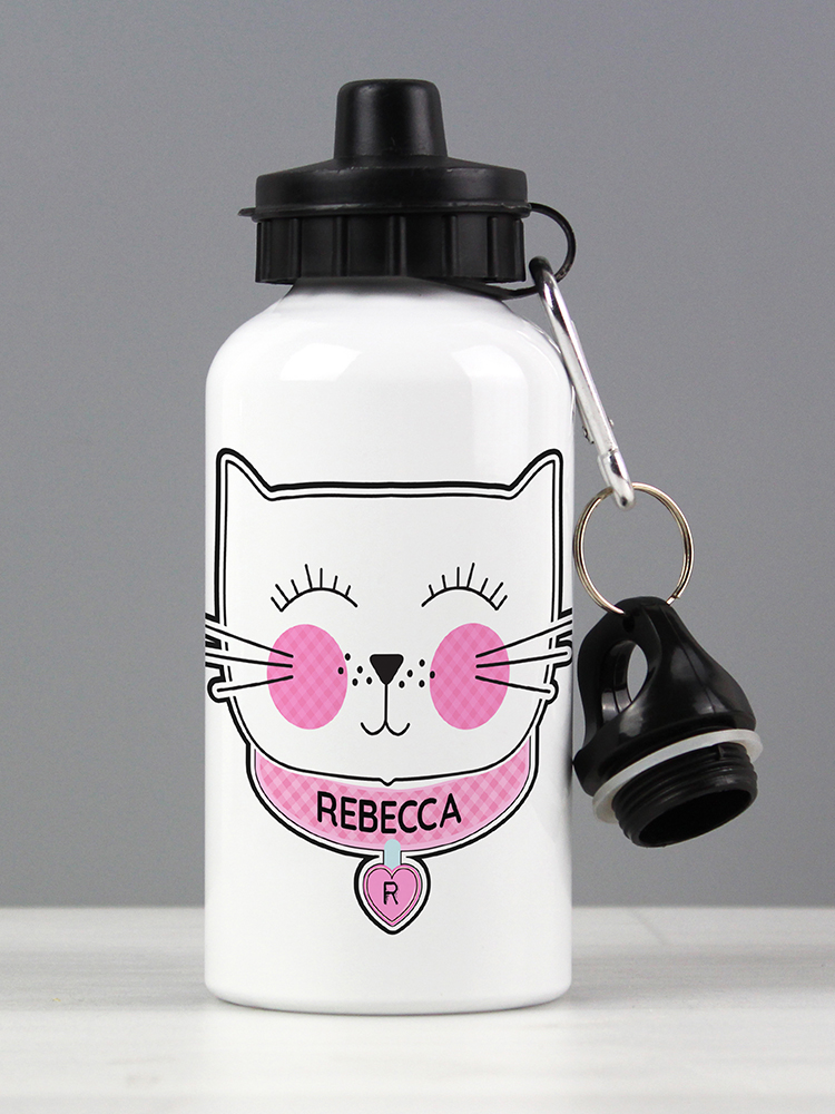 Personalised Cute Cat Drinks Bottle