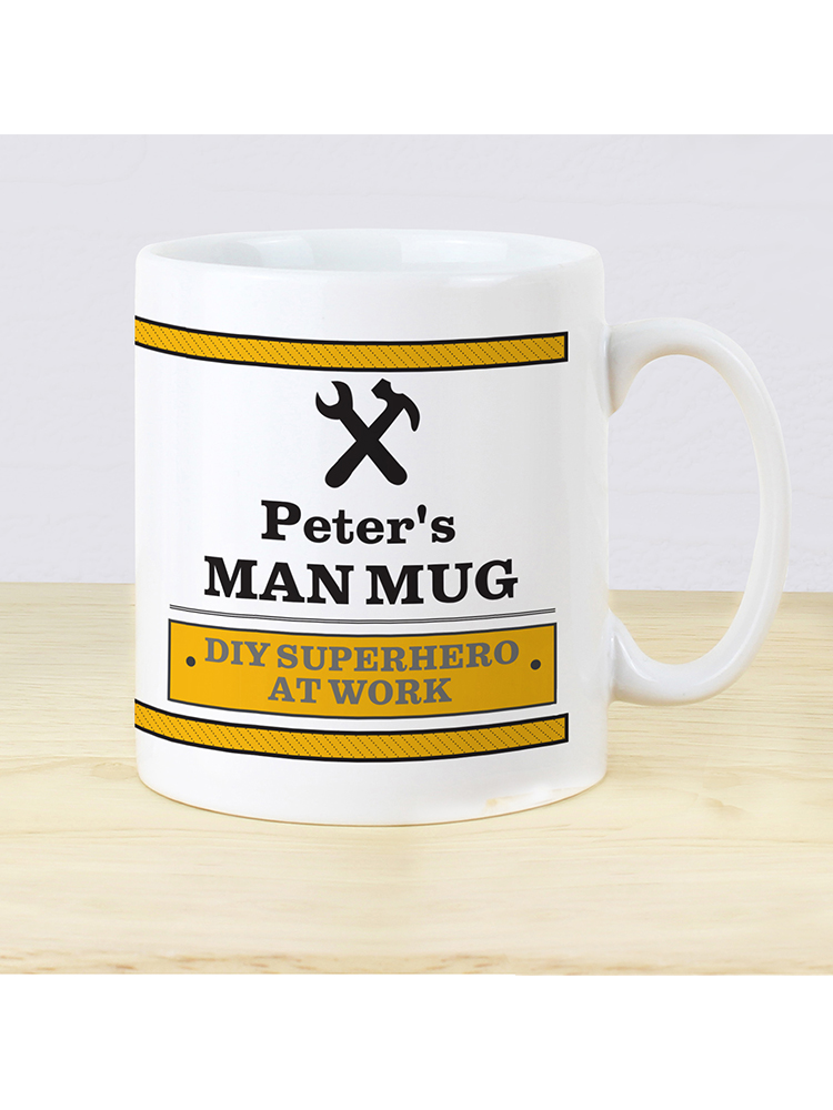 Personalised Man At Work Mug