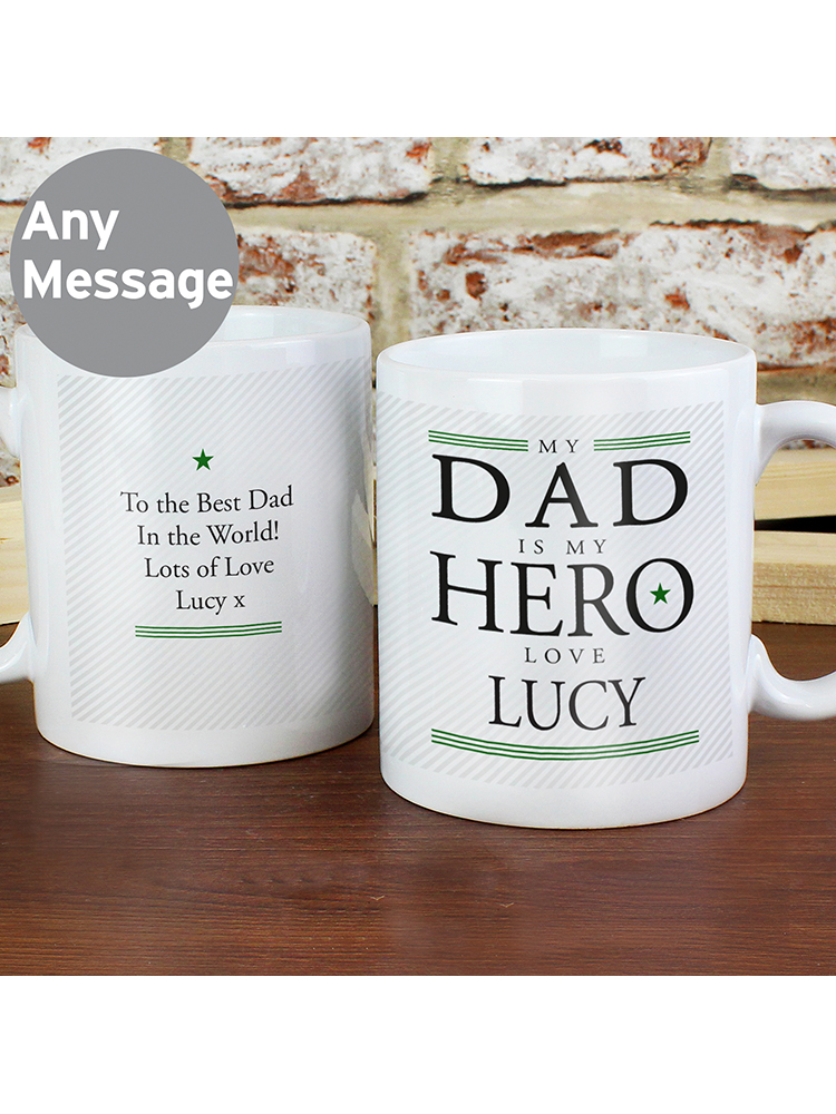 Personalised My Dad is My Hero Mug