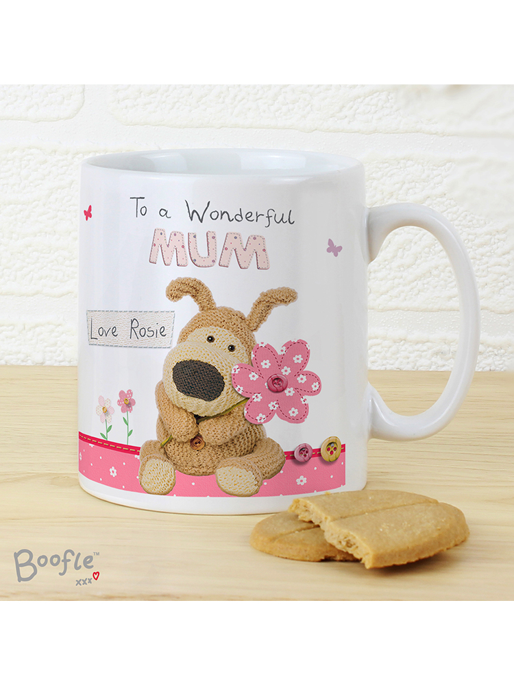 Personalised Boofle Flowers Mothers Day Mug