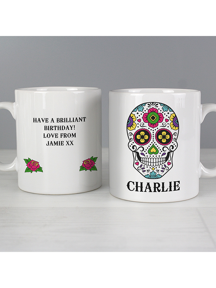 Personalised Sugar Skull Mug