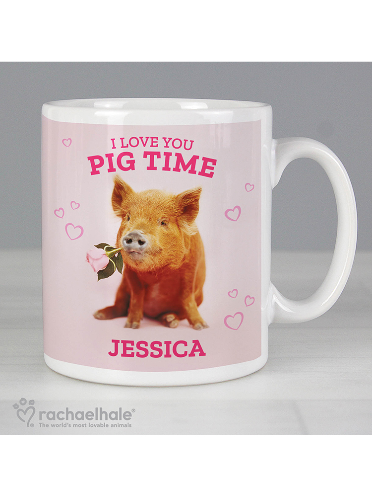 Personalised Rachael Hale 'I Love You Pig Time' Mug