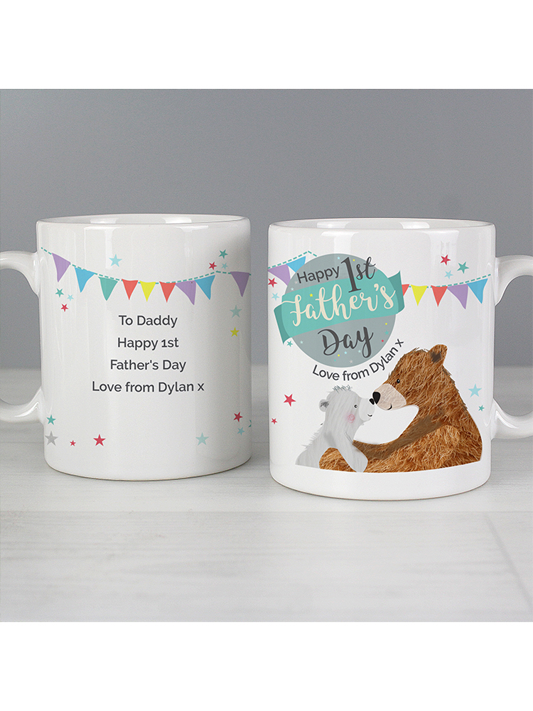 Personalised 1st Father's Day Daddy Bear Mug