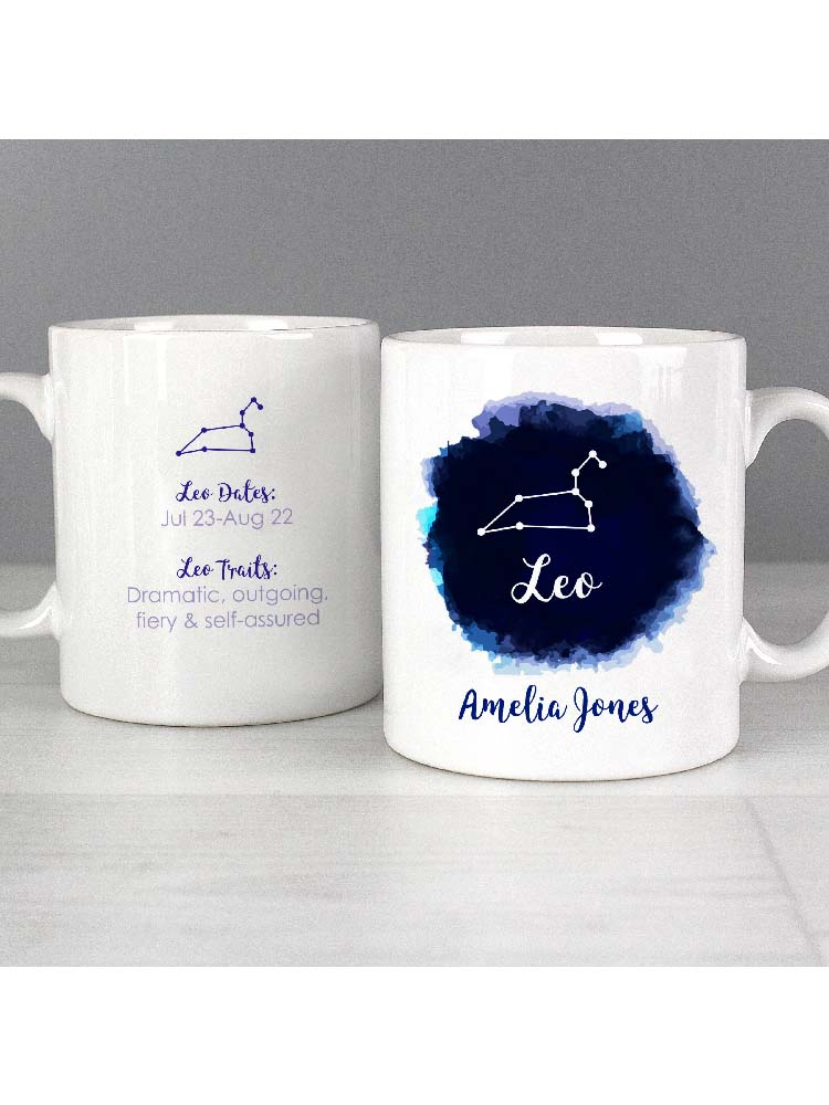 Personalised Leo Zodiac Star Sign Mug (July 23rd - August 22nd)