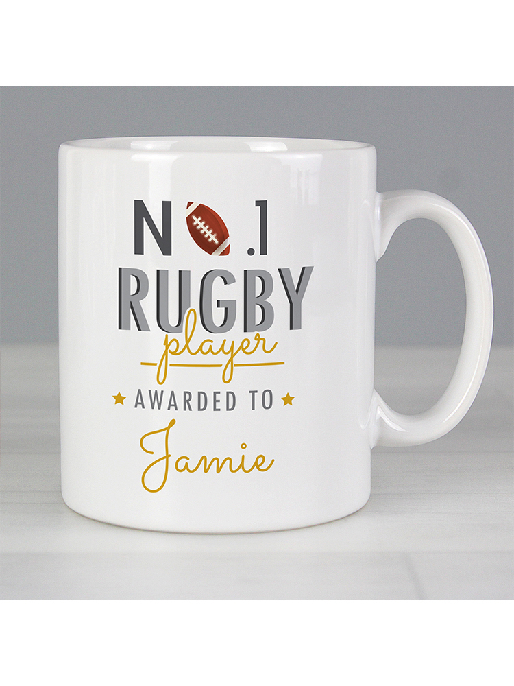 Personalised No.1 Rugby Player Mug