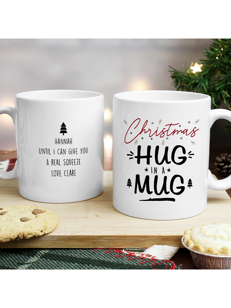 Personalised Christmas Hug Mug