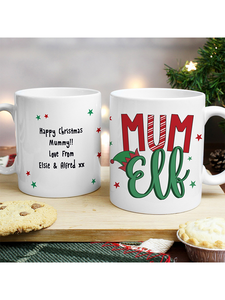 Personalised Mum Elf Mug