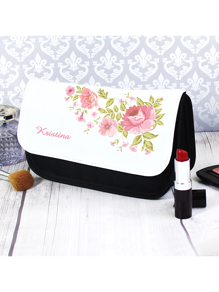 Personalised Pretty Rose Make Up Bag