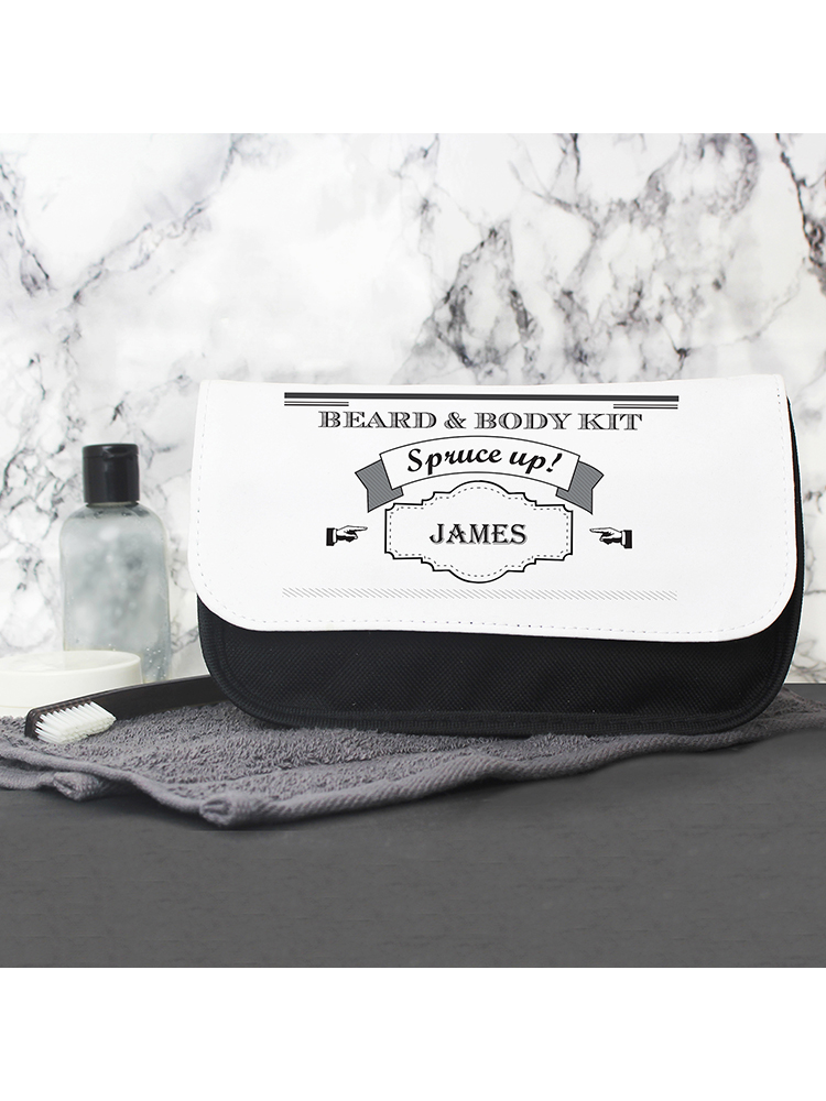 Personalised Spruce Up Men's Wash Bag