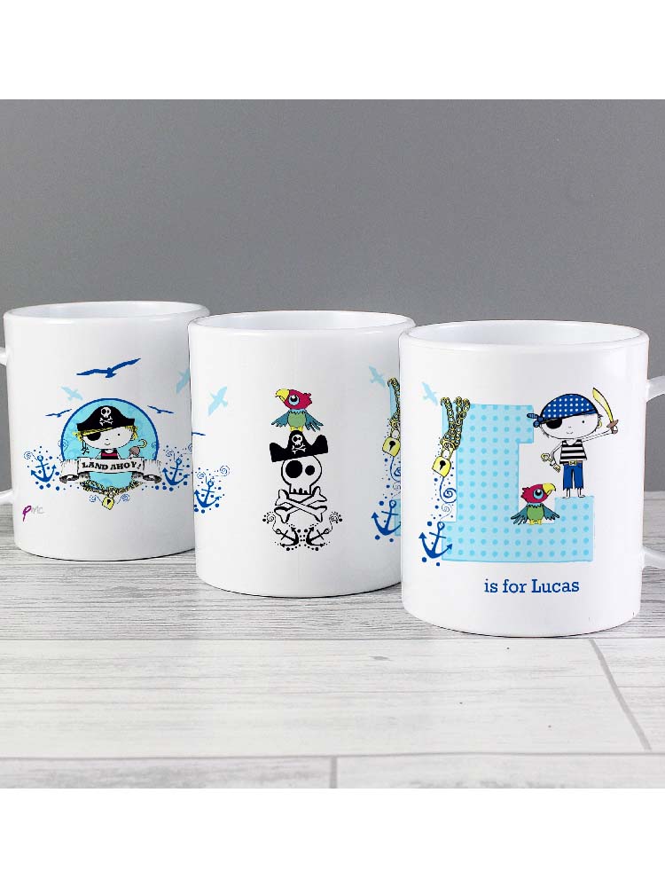 Personalised Pirate Plastic Mug