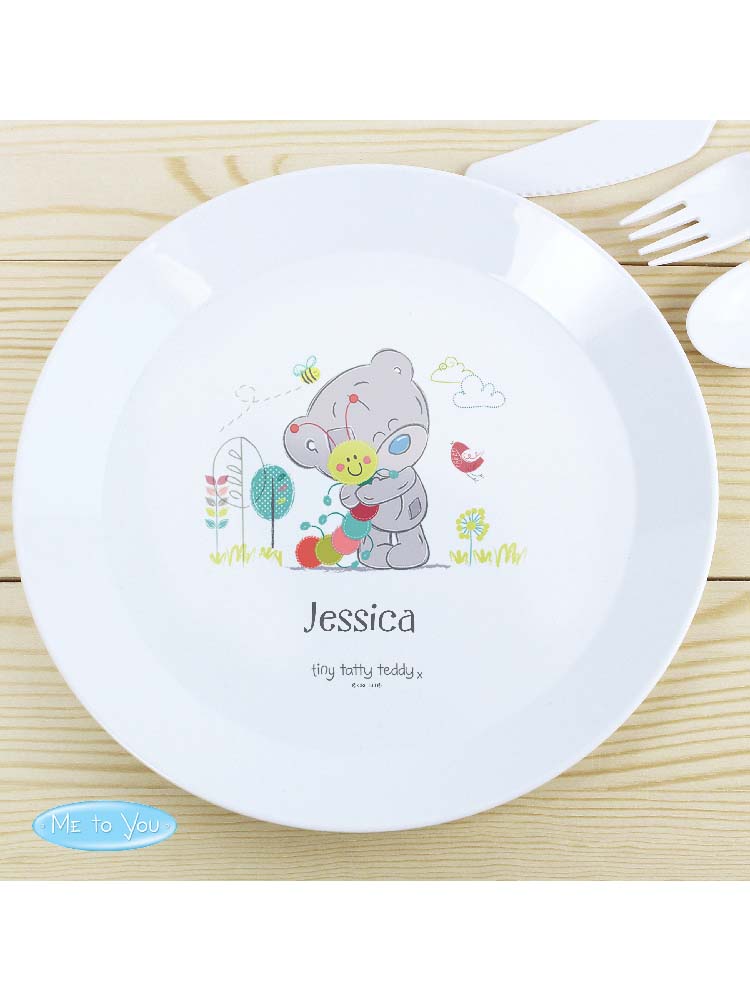 Personalised Tiny Tatty Teddy Cuddle Bug Plastic Plate