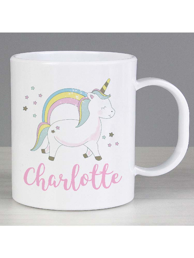 Personalised Baby Unicorn Plastic Mug