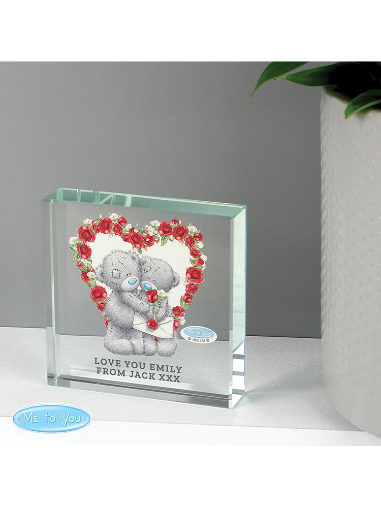 Personalised Me to You Valentine Large Crystal Token