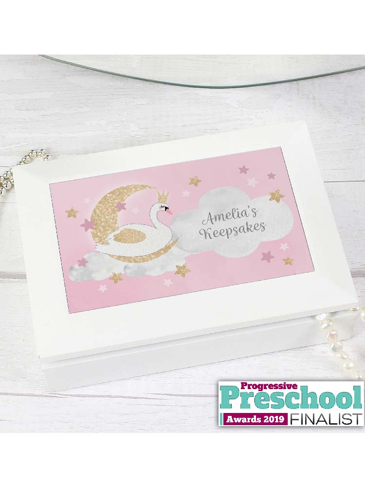 Personalised Swan Lake Jewellery Box