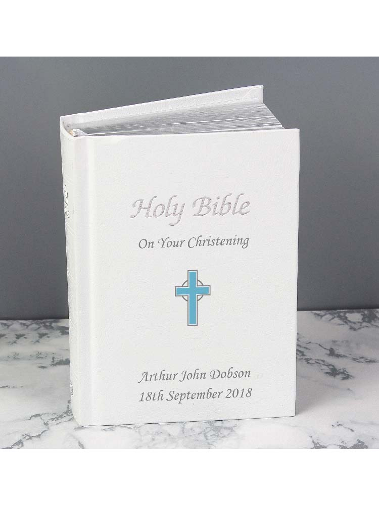 Personalised Blue Cross Bible