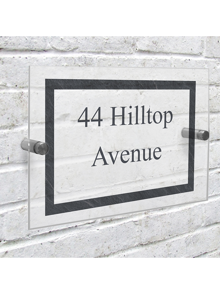 Personalised Slate Effect Acrylic House Sign