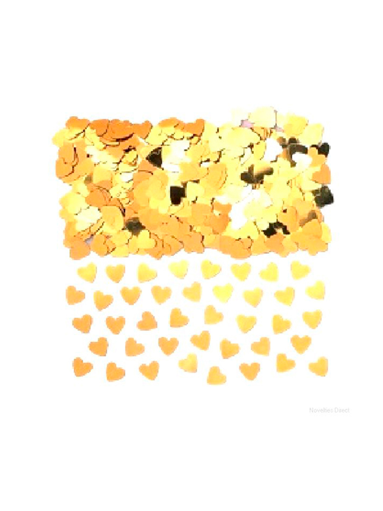 Confetti Gold Hearts - Massive Bags.  Buy 1 get 1 Free (2 x bag 84g)    