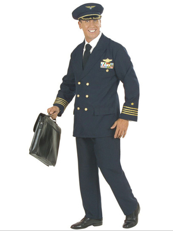 Pilot Costume Heavy Fab (Jacket Pants Hat)    