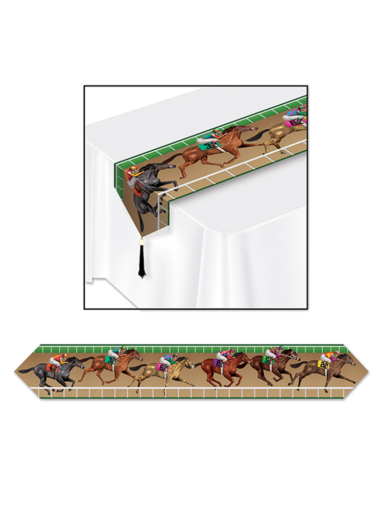 Printed Horse Racing Table Runner 11" x 6'